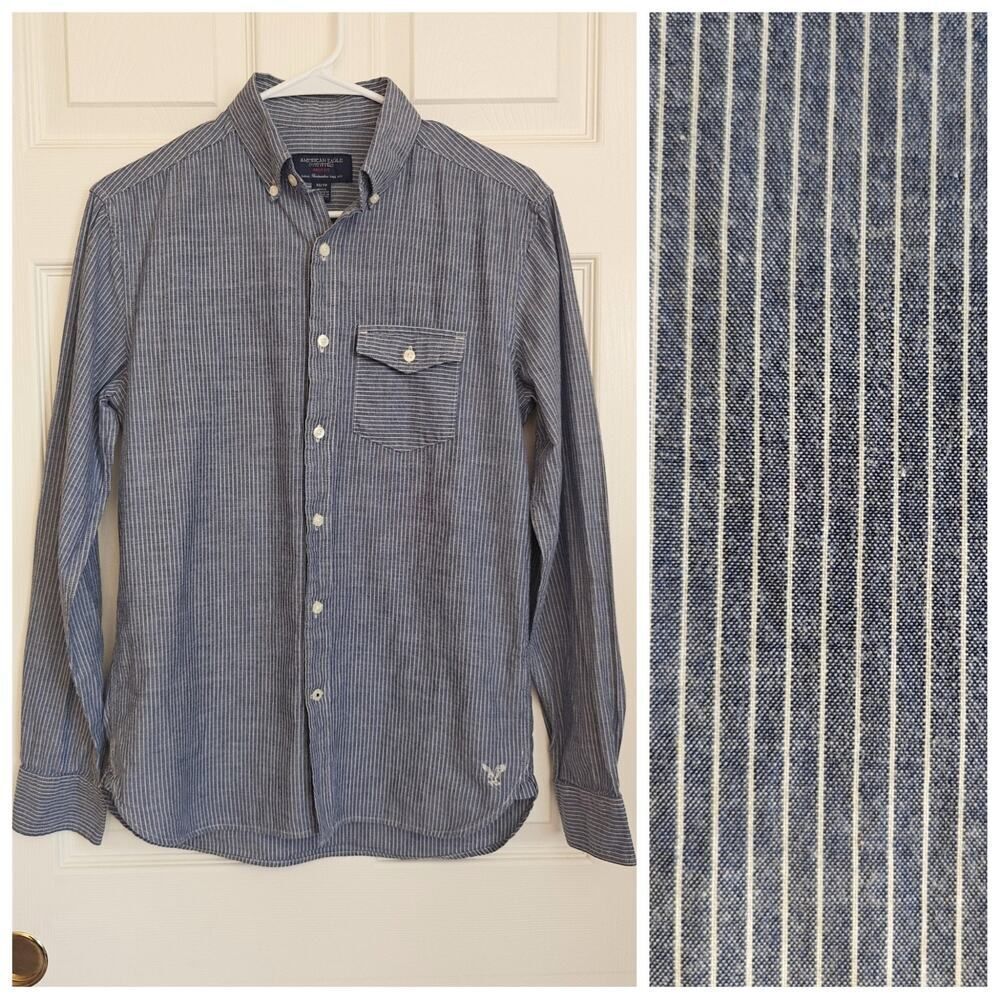 American Eagle Outfitters Prep Fit striped button down shirt sz XS